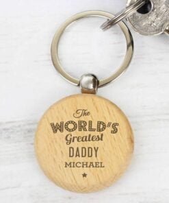 Personalised ‘The World’s Greatest’ Wooden Keyring