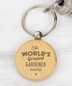 Personalised ‘The World’s Greatest’ Wooden Keyring
