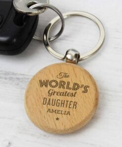 Personalised ‘The World’s Greatest’ Wooden Keyring