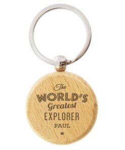 Personalised ‘The World’s Greatest’ Wooden Keyring