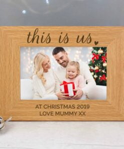Personalised ‘This Is Us’ 4×6 Landscape Wooden Photo Frame