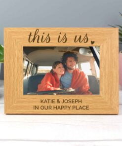 Personalised ‘This Is Us’ 4×6 Landscape Wooden Photo Frame