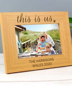 Personalised ‘This Is Us’ 4×6 Landscape Wooden Photo Frame