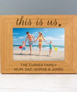Personalised ‘This Is Us’ 4×6 Landscape Wooden Photo Frame
