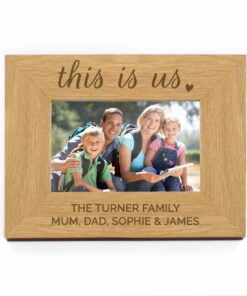 Personalised ‘This Is Us’ 4×6 Landscape Wooden Photo Frame