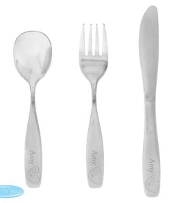 Personalised Tiny Tatty Teddy 3 Piece Cutlery Set
