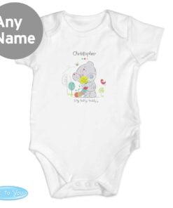 Personalised Tiny Tatty Teddy Cuddle Bug 0-3 Months Baby Vest