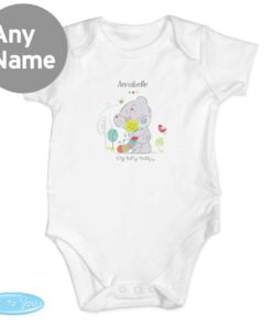 Personalised Tiny Tatty Teddy Cuddle Bug 0-3 Months Baby Vest