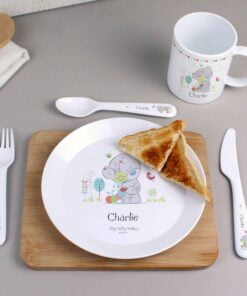 Personalised Tiny Tatty Teddy Cuddle Bug 3 Piece Plastic Cutlery Set