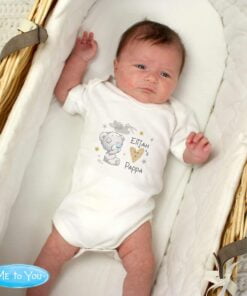 Personalised Tiny Tatty Teddy I Heart 0-3 Months Baby Vest