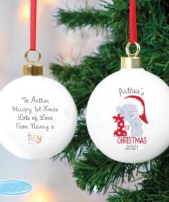 Personalised Tiny Tatty Teddy ‘My 1st Christmas’ Bauble