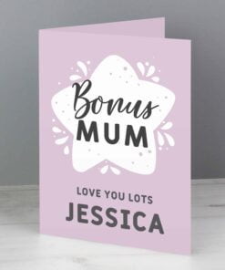 Personalised To My Bonus Mum Card