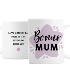 Personalised To My Bonus Mum Mug