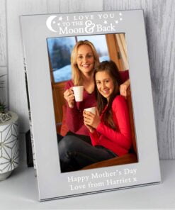Personalised To the Moon and Back… 4×6 Silver Photo Frame