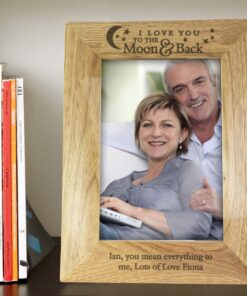 Personalised To the Moon and Back… 5×7 Wooden Photo Frame