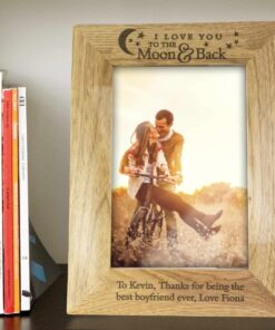 Personalised To the Moon and Back… 5×7 Wooden Photo Frame
