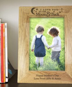 Personalised To the Moon and Back… 5×7 Wooden Photo Frame