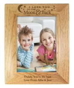 Personalised To the Moon and Back… 5×7 Wooden Photo Frame