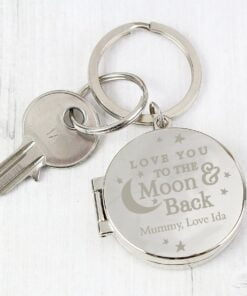 Personalised To the Moon and Back…Photo Keyring