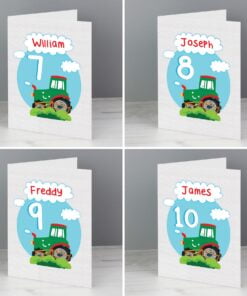 Personalised Tractor Birthday Card