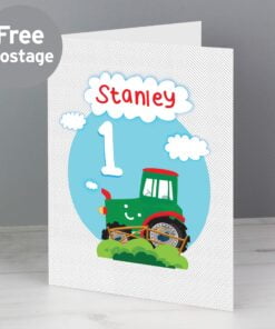 Personalised Tractor Birthday Card