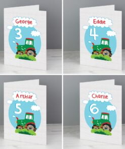 Personalised Tractor Birthday Card
