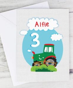 Personalised Tractor Birthday Card