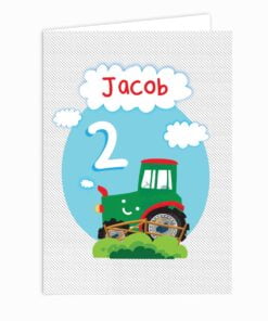 Personalised Tractor Birthday Card