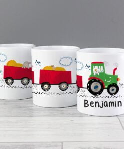Personalised Tractor Plastic Mug
