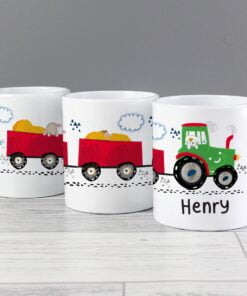 Personalised Tractor Plastic Mug