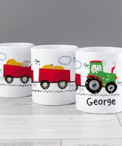 Personalised Tractor Plastic Mug