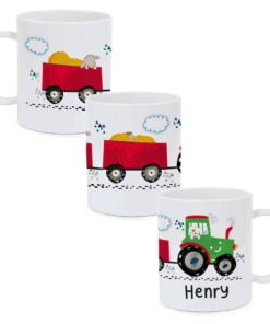 Personalised Tractor Plastic Mug