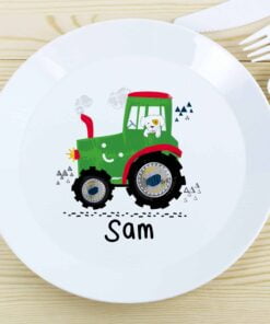 Personalised Tractor Plastic Plate