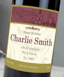 Personalised Traditional Red Wine