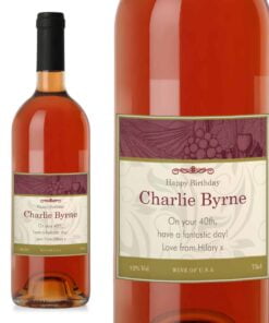 Personalised Traditional Rose Wine