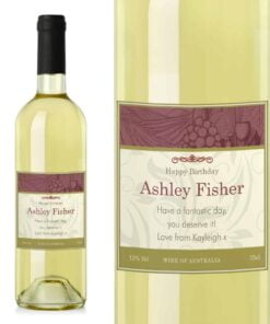Personalised Traditional White Wine