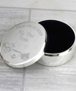 Personalised Train My First Tooth Trinket Box