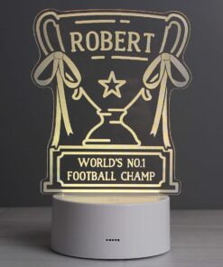 Personalised Trophy LED Colour Changing Night Light