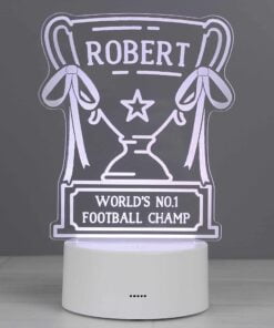 Personalised Trophy LED Colour Changing Night Light