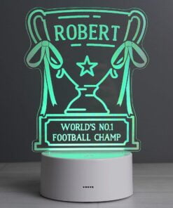 Personalised Trophy LED Colour Changing Night Light