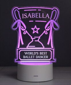 Personalised Trophy LED Colour Changing Night Light
