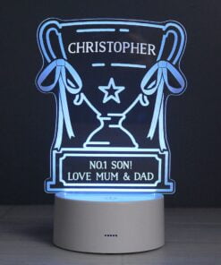 Personalised Trophy LED Colour Changing Night Light