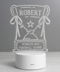 Personalised Trophy LED Colour Changing Night Light