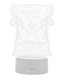 Personalised Trophy LED Colour Changing Night Light