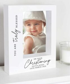 Personalised ‘Truly Blessed’ Christening 5×7 Box Photo Frame