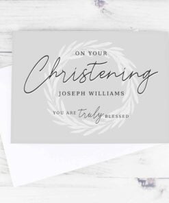 Personalised ‘Truly Blessed’ Christening Card
