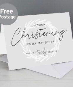 Personalised ‘Truly Blessed’ Christening Card