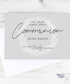 Personalised Truly Blessed First Holy Communion Card