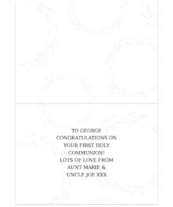 Personalised Truly Blessed First Holy Communion Card