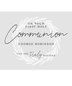 Personalised Truly Blessed First Holy Communion Card
